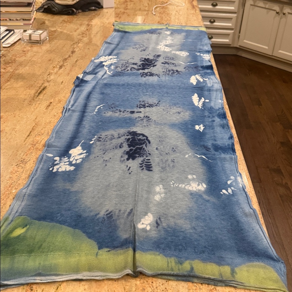 Marika Charles Cashmere Wrap/Scarf Blues Greens Gray